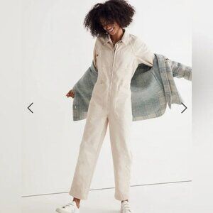 Madewell Zip-Front Cropped Coverall Jumpsuit